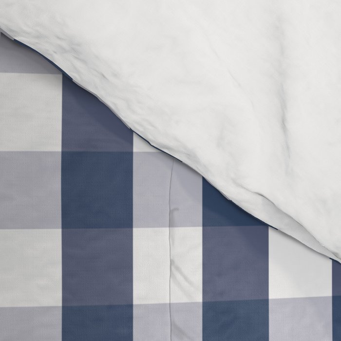 Southern Navy Gingham Comforter Gallery Image 4