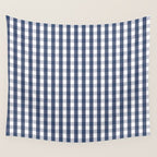 Southern Navy Gingham Wall Tapestry Gallery Image 4