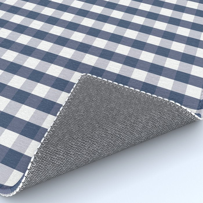 Southern Navy Gingham Rug Gallery Image 4
