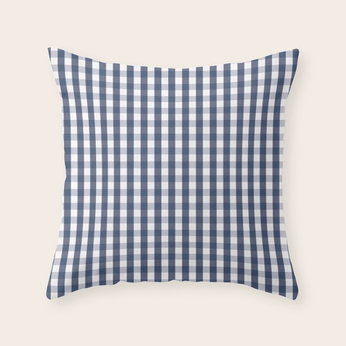 Southern Navy Gingham Throw Pillow Gallery Image 6