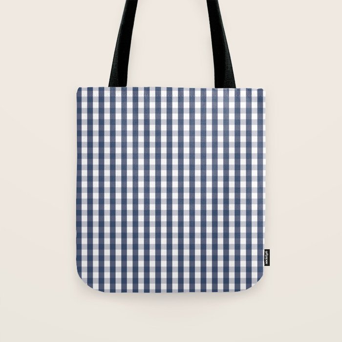 Southern Navy Gingham Tote Bag Gallery Image 1