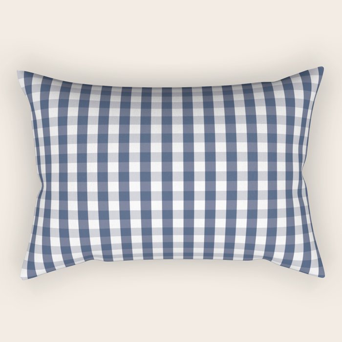 Southern Navy Gingham Rectangular Pillow Gallery Image 2