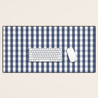 Southern Navy Gingham Desk Mat Gallery Image 1