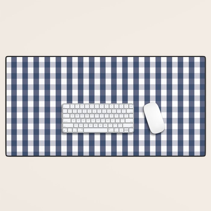 Southern Navy Gingham Desk Mat Gallery Image 1