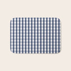 Southern Navy Gingham Bath Mat Gallery Image 1