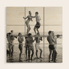 Vintage Beach Party 1 Wood Wall Art Gallery Image 1