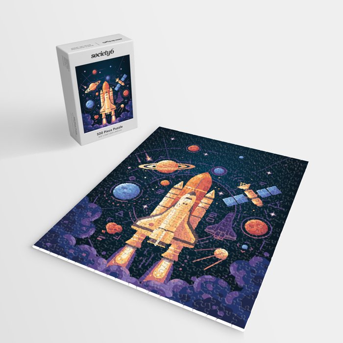 Space Rocket in Solar System Jigsaw Puzzle Gallery Image 2