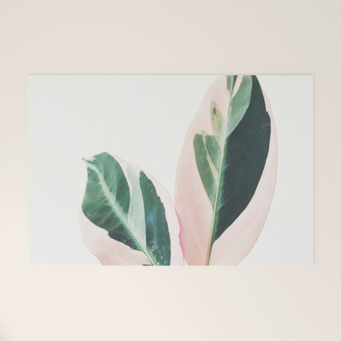 Pink Leaves I Welcome Mat Gallery Image 1