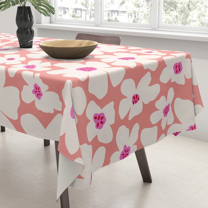 Retro Daisy - Magenta Mood Tablecloth Gallery Image 3