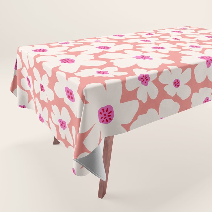 Retro Daisy - Magenta Mood Tablecloth Gallery Image 1