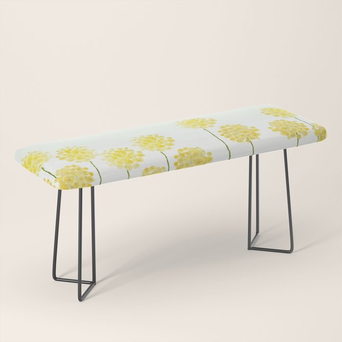 two abstract dandelions watercolor Bench Gallery Image 1