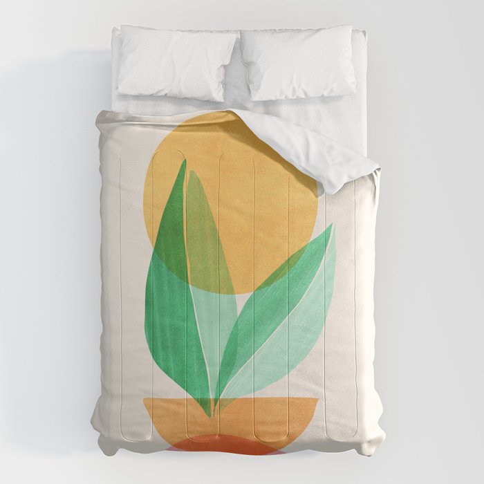 Summer Stack Abstract Plant Illustration Comforter Gallery Image 6
