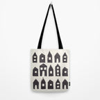 Tiny Houses #1 | Hand-printed Linocut Tote Bag Gallery Image 2