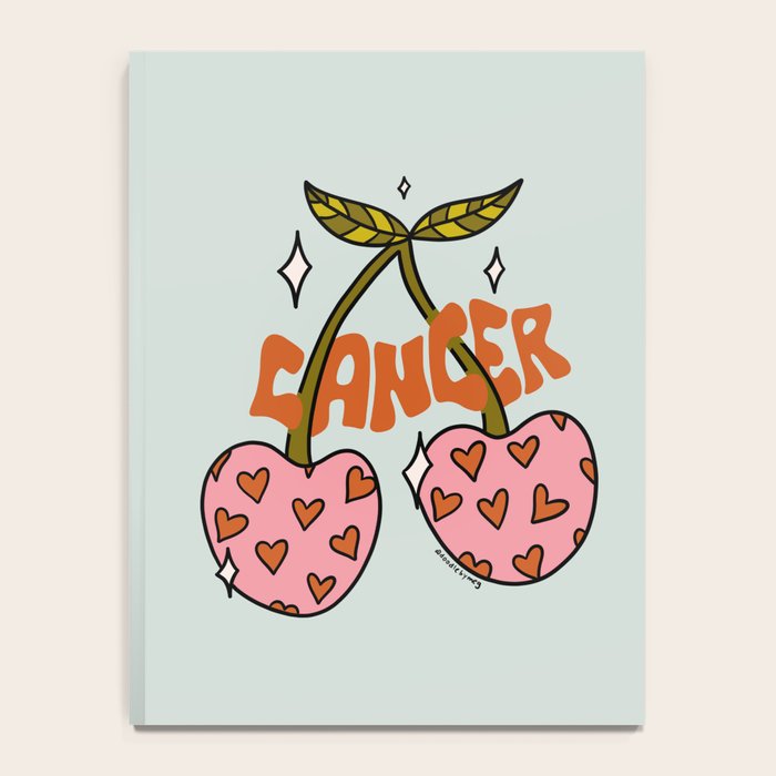 Cancer Zodiac Cherries Notebook Gallery Image 4