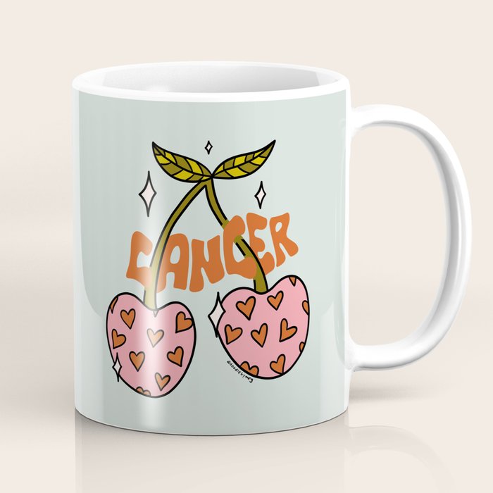Cancer Zodiac Cherries Coffee Mug Gallery Image 1