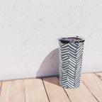 Abstract Herringbone, Striped Pattern, Blue and White Travel Mug Gallery Image 4