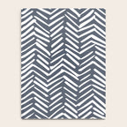 Abstract Herringbone, Striped Pattern, Blue and White Notebook Gallery Image 4