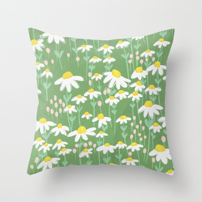 Chamomile Dream Throw Pillow Gallery Image 6