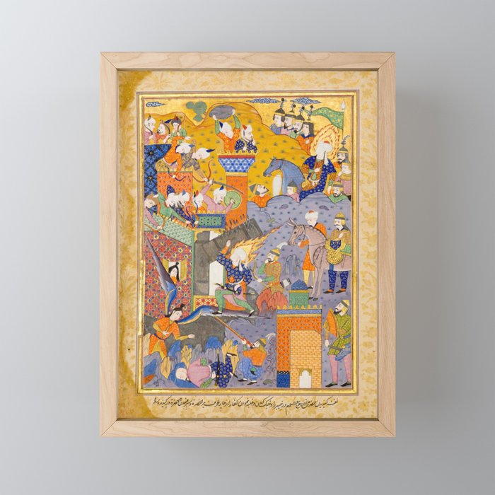 Fighting at the gates of Khaybar Islamic Antique Art  Mini Art Print Gallery Image 1