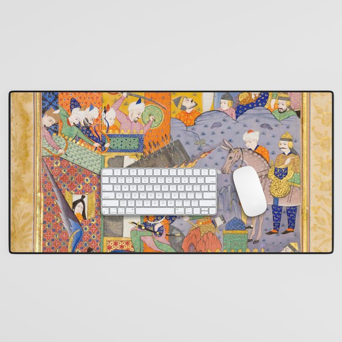Fighting at the gates of Khaybar Islamic Antique Art  Desk Mat Gallery Image 1