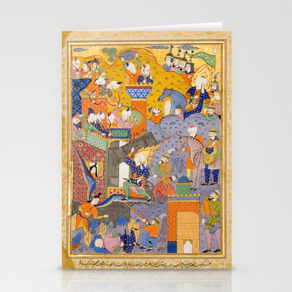 Fighting at the gates of Khaybar Islamic Antique Art  Stationery Card Gallery Image 2