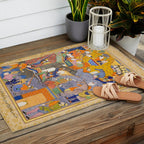 Fighting at the gates of Khaybar Islamic Antique Art  Outdoor Rug Gallery Image 2