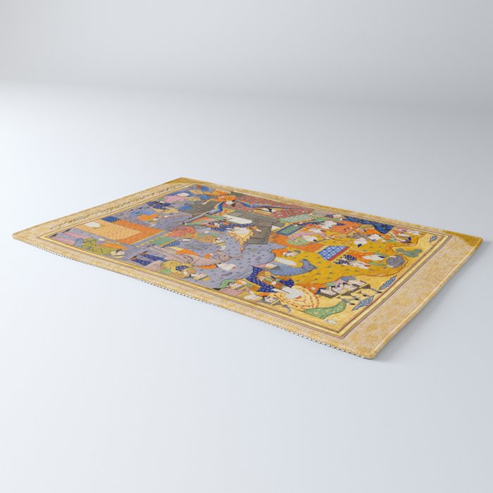 Fighting at the gates of Khaybar Islamic Antique Art  Rug Gallery Image 3