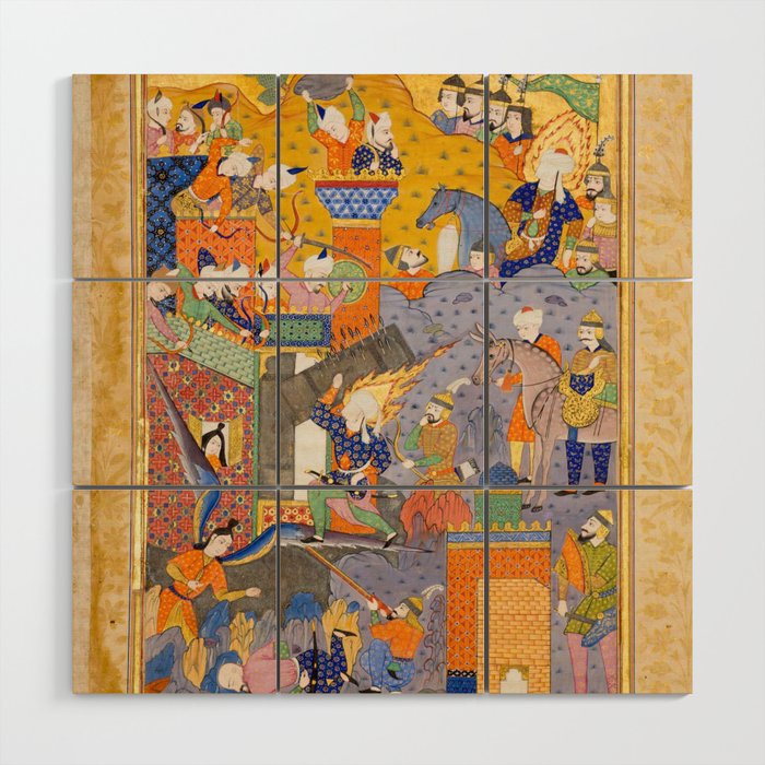 Fighting at the gates of Khaybar Islamic Antique Art  Wood Wall Art Gallery Image 1