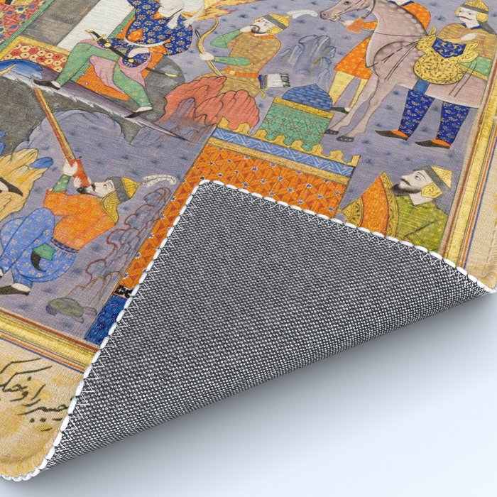 Fighting at the gates of Khaybar Islamic Antique Art  Rug Gallery Image 4