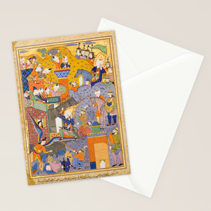 Fighting at the gates of Khaybar Islamic Antique Art  Stationery Card Gallery Image 2