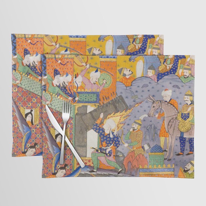 Fighting at the gates of Khaybar Islamic Antique Art  Placemat Gallery Image 1