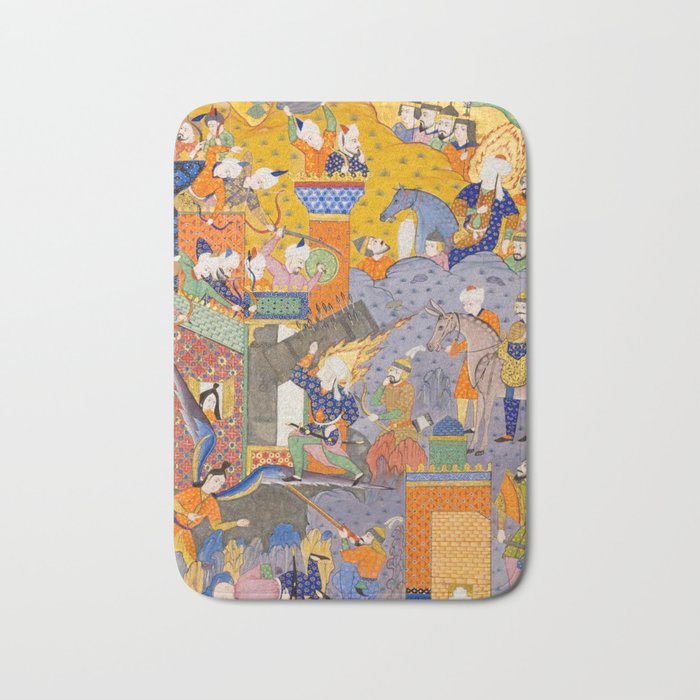 Fighting at the gates of Khaybar Islamic Antique Art  Bath Mat Gallery Image 1