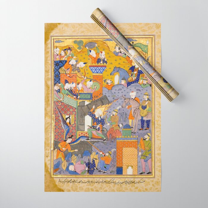 Fighting at the gates of Khaybar Islamic Antique Art  Wrapping Paper Gallery Image 1