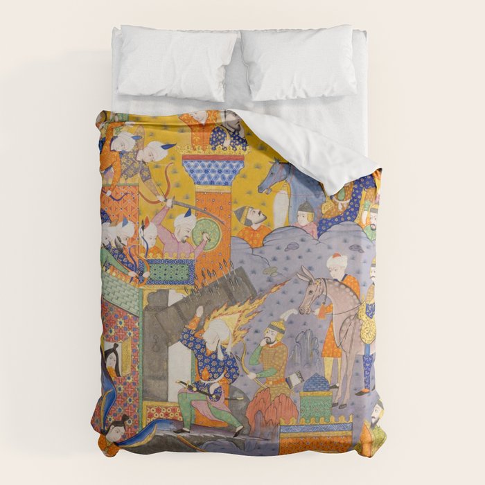 Fighting at the gates of Khaybar Islamic Antique Art  Duvet Cover Gallery Image 6