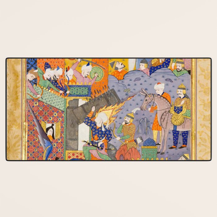 Fighting at the gates of Khaybar Islamic Antique Art  Desk Mat Gallery Image 3