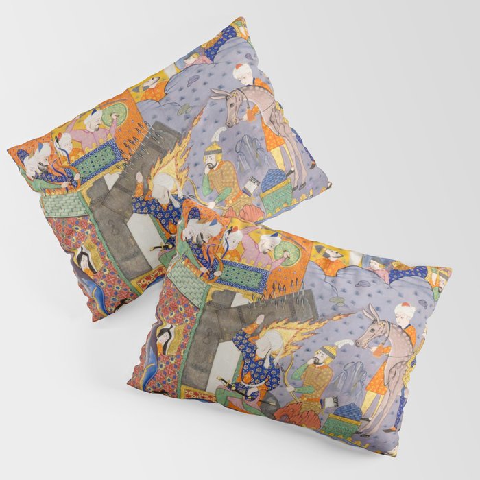 Fighting at the gates of Khaybar Islamic Antique Art  Pillow Sham Gallery Image 3