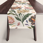 Hand Painted Peony Florals Table Runner Gallery Image 1