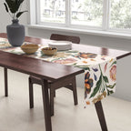Hand Painted Peony Florals Table Runner Gallery Image 2