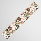 Hand Painted Peony Florals Table Runner Gallery Image 3