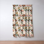 Hand Painted Peony Florals Window Curtain Gallery Image 3