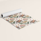 Hand Painted Peony Florals Yoga Mat Gallery Image 2