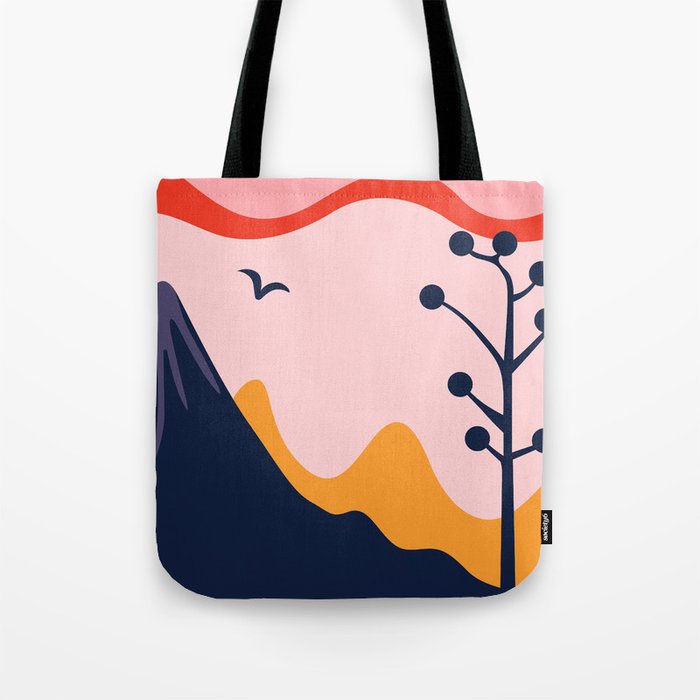 Abstract mountain nature landscape art Tote Bag Gallery Image 1