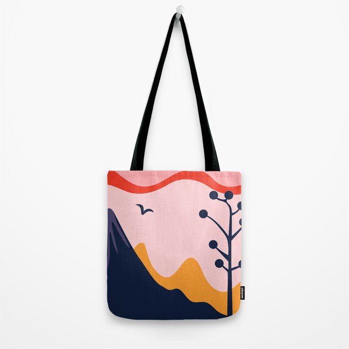 Abstract mountain nature landscape art Tote Bag Gallery Image 2
