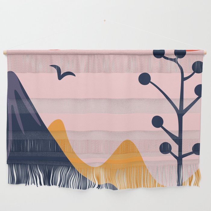 Abstract mountain nature landscape art Wall Hanging Gallery Image 1