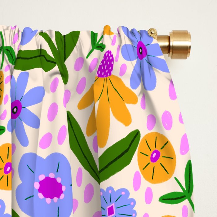 Summer Bright Floral #1 Window Curtain Gallery Image 2