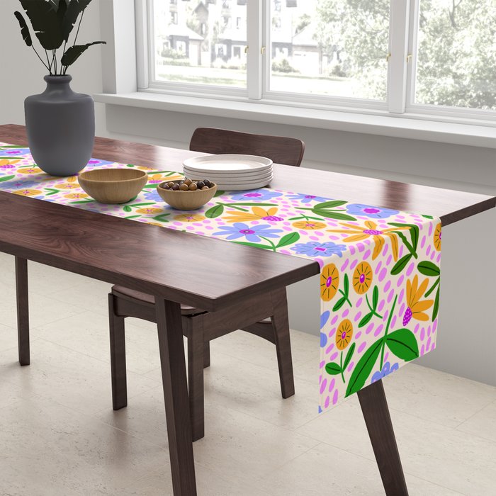 Summer Bright Floral #1 Table Runner Gallery Image 2