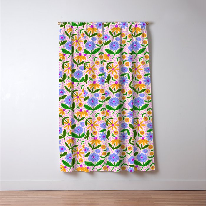 Summer Bright Floral #1 Window Curtain Gallery Image 3