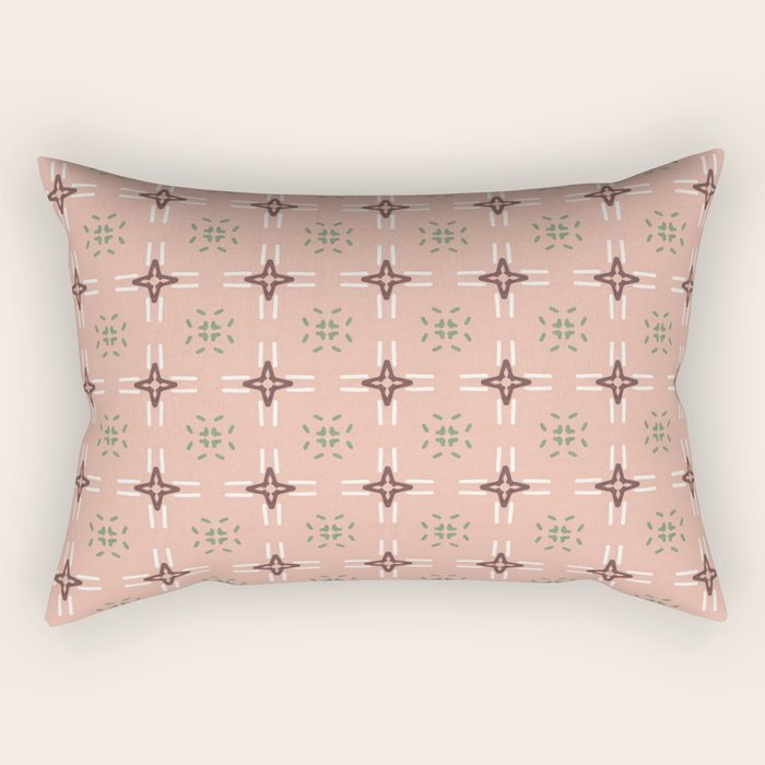 Crossroads Geometric Peach Multi Rectangular Pillow Gallery Image 1