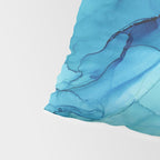 Emerald Sea Waves - Abstract Ombre Flowing Ink Pillow Sham Gallery Image 4