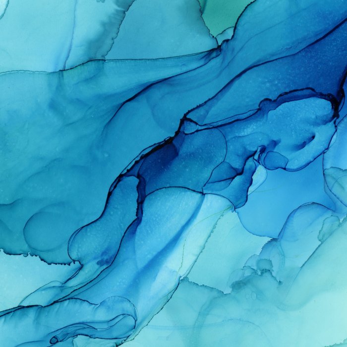 Emerald Sea Waves - Abstract Ombre Flowing Ink Coffee Mug Gallery Image 2